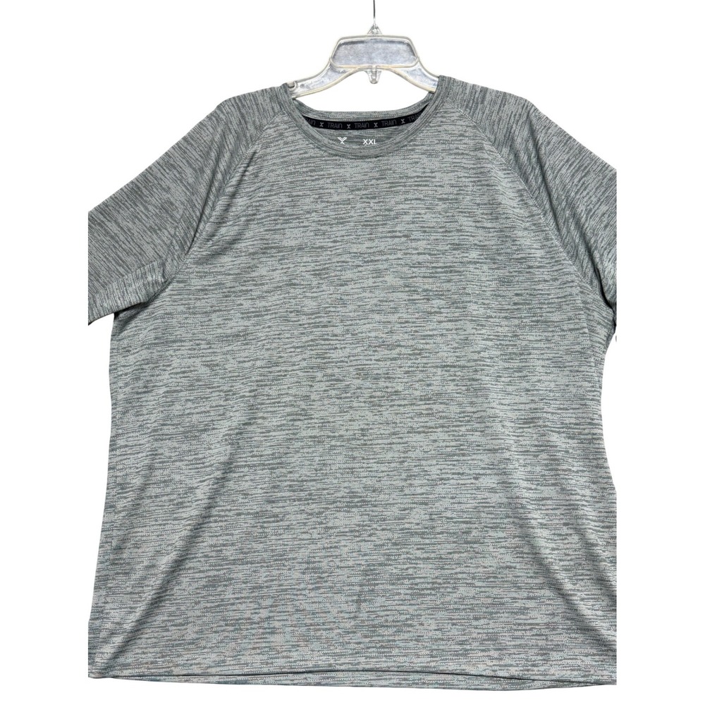 Xersion EverAir Tee Mens XXL Grey Space Dye Short Sleeve Training Shirt 0504